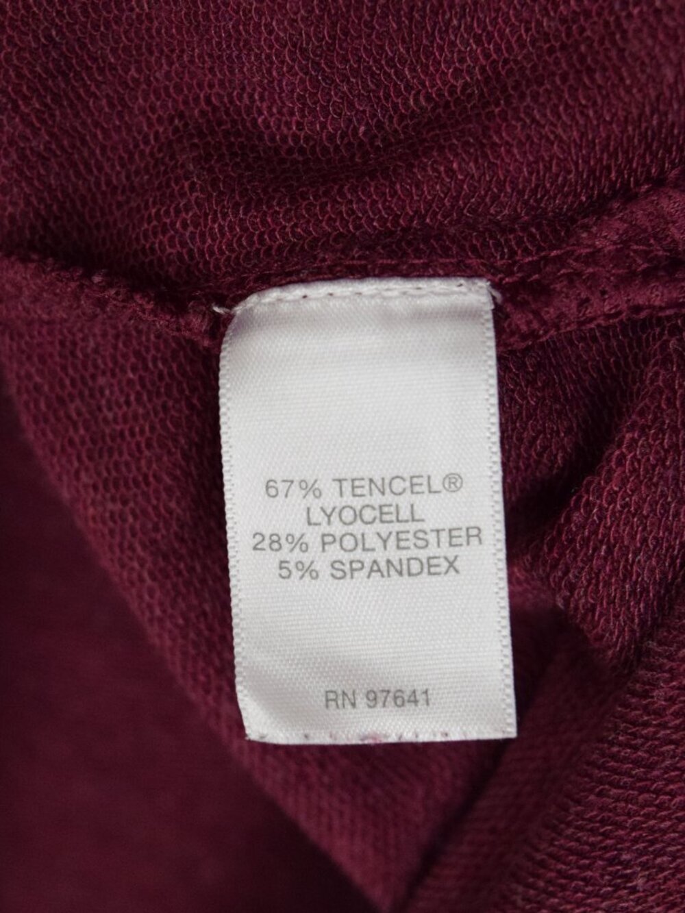 J. JILL LUXE TENCEL PURE JILL MAROON PURPLE V-NECK SWEATSHIRT TUNIC TOP - Picture 8 of 8